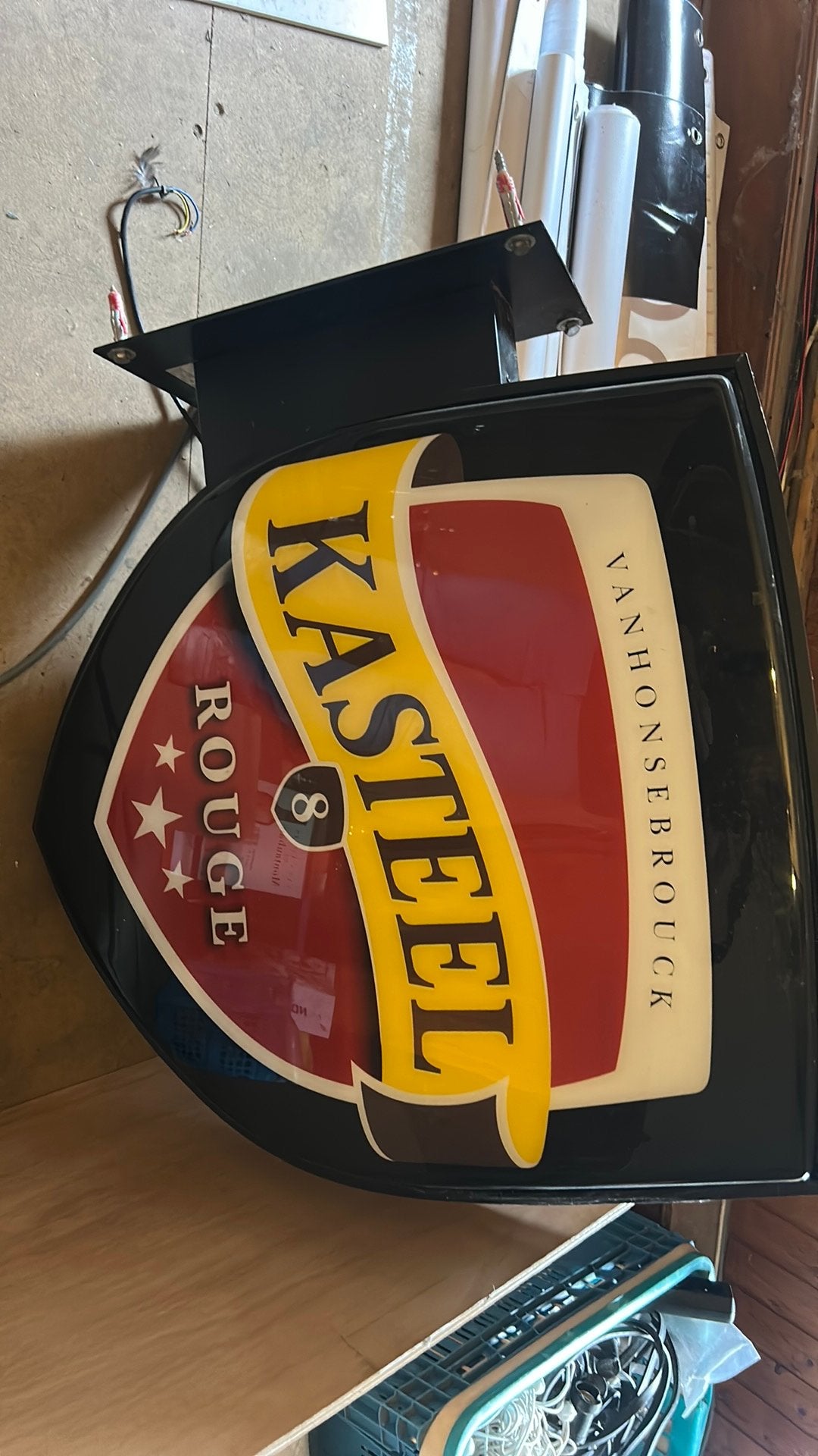 Titel: Originele Kasteel Rouge lichtreclame / uithangbord, Verzamelen, Ophalen, Zo goed als nieuw