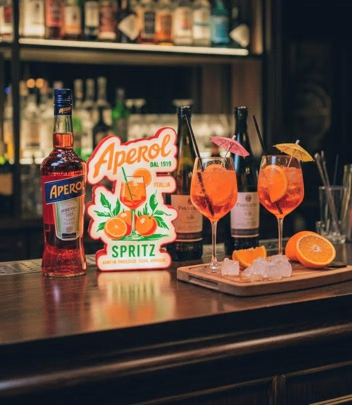 Aperol Spritz lightbox met led, Verzamelen, Ophalen, Nieuw, Lichtbak of (neon) lamp