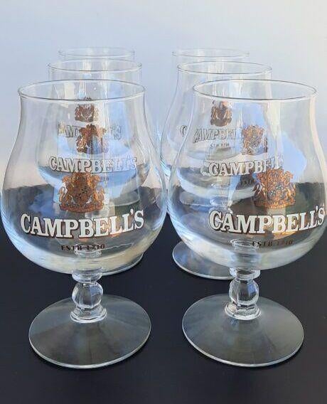 6x Campbell glas op voet 33cl, Ophalen of Verzenden, Nieuw, Bierglas