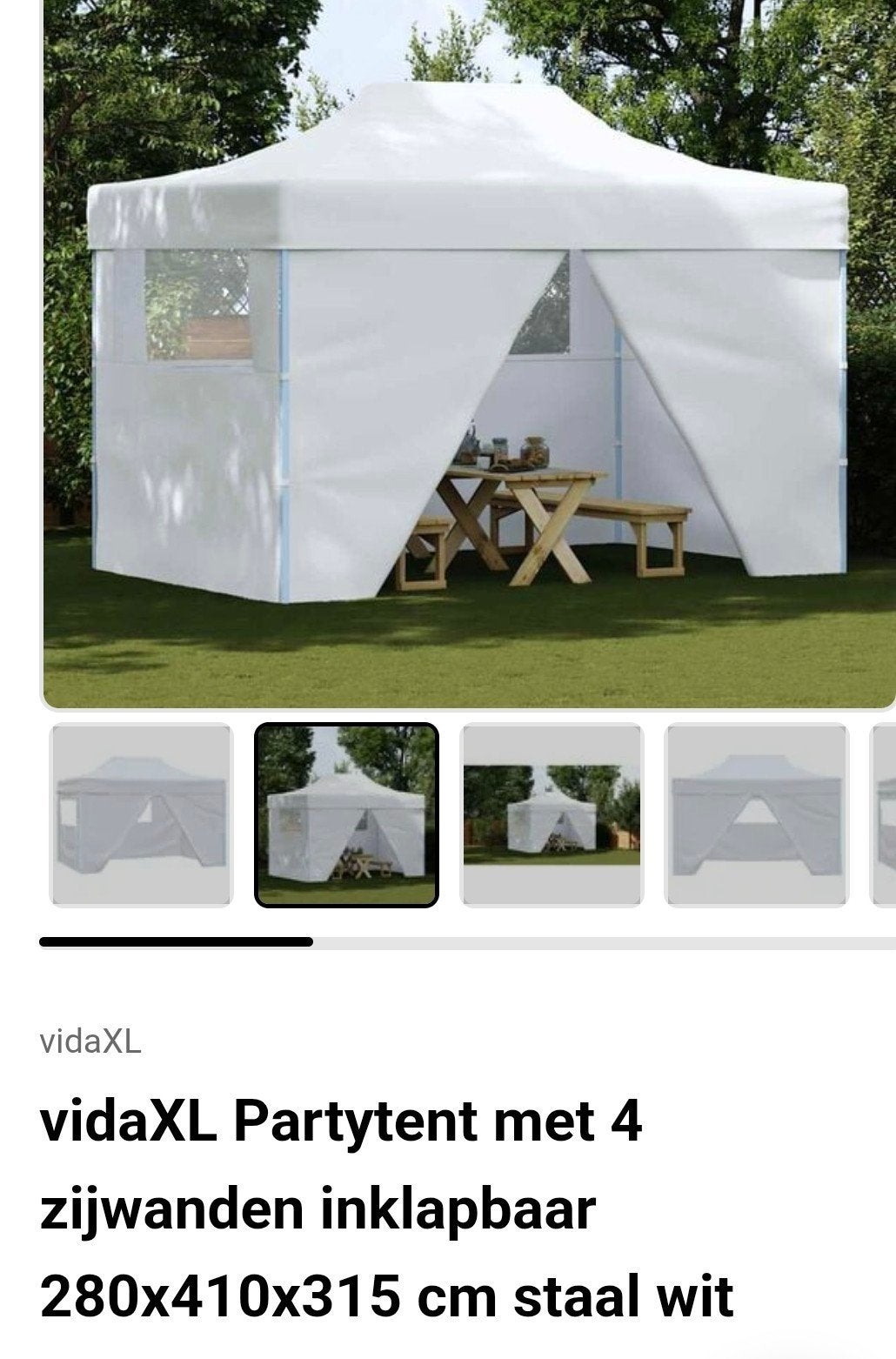 Partytent 4 zijwanden, Tuin en Terras, Partytenten, Ophalen, Partytent