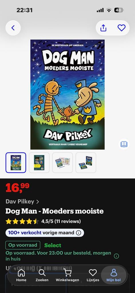 Dog man moeders mooiste kinderboek