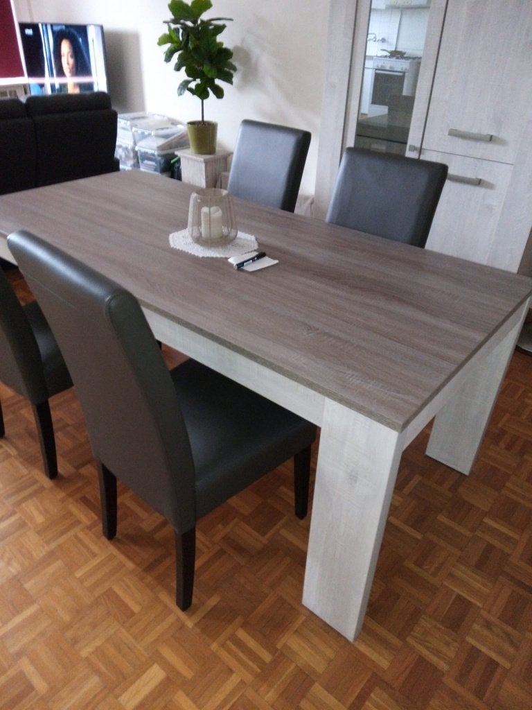 TE KOOP : eetkamer in perfecte staat, Huis en Inrichting, Ophalen, Zo goed als nieuw, Tijdloos, 4 tot 6 stoelen