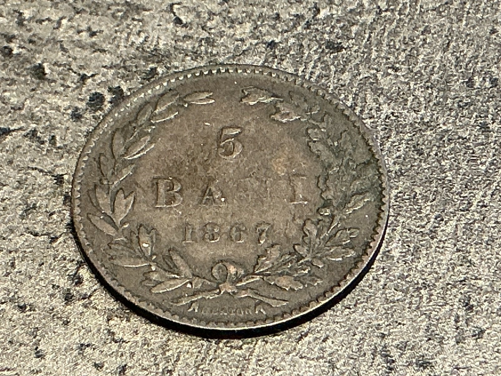 Roumanie 5 Bani 1867, Enlèvement ou Envoi
