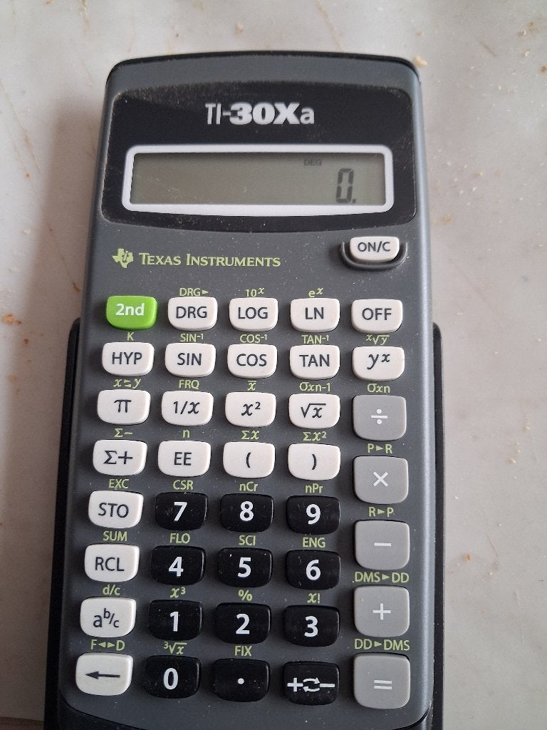 Rekenmachine texas ti30xa, Ophalen, Gebruikt