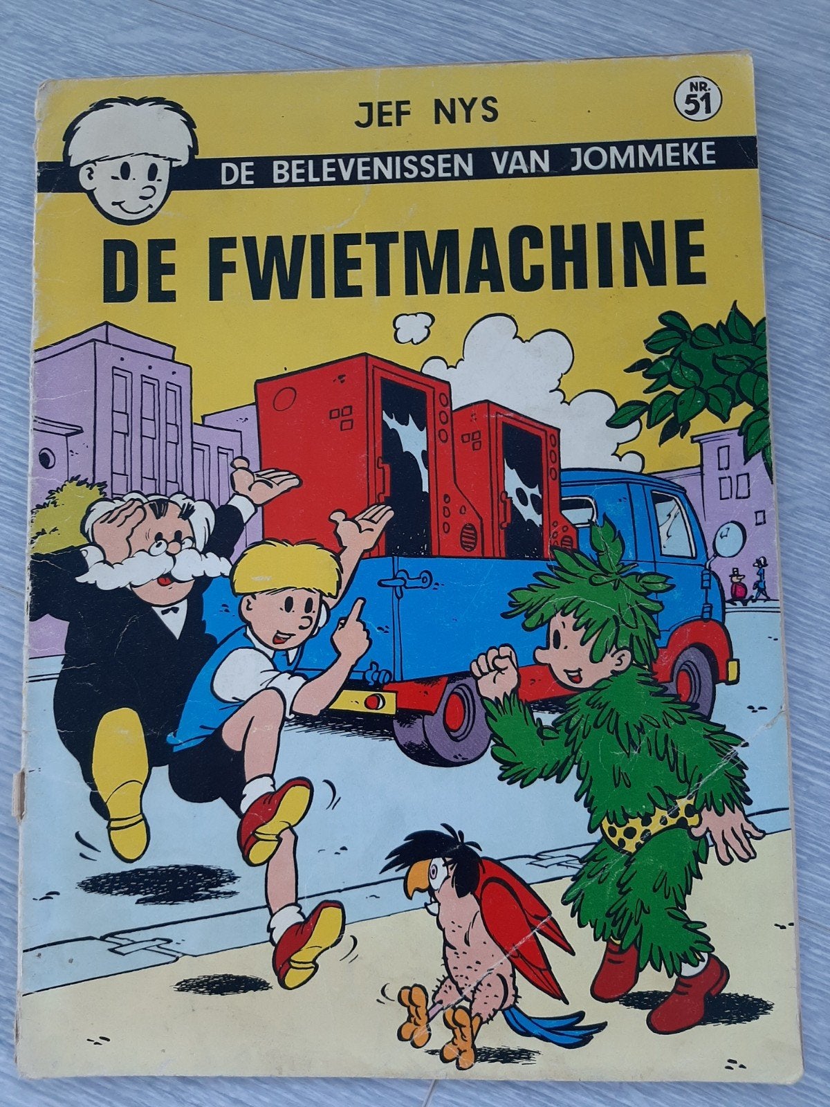 zwart wit jommeke  De Fwietmachine  1970, Boeken, Eén stripboek, Ophalen of Verzenden, Gelezen, Jef Nys