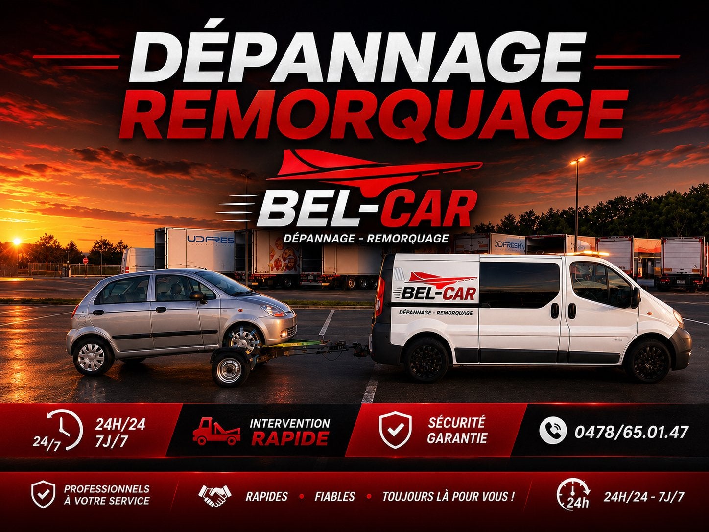 Depanneuse depannage remorquage assistance takelwagen 7j/7, Enlèvement, Neuf
