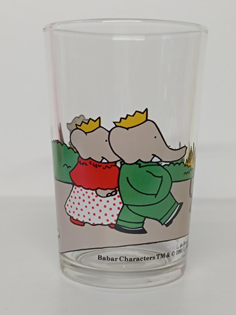 Babar L.de Brunhoff 1991 vintage glas, Collections, Enlèvement ou Envoi