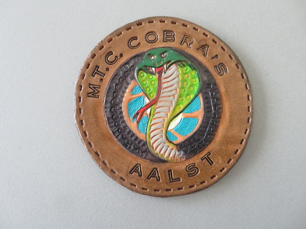 speciale lederen patch MTC Cobra,s Aalst, Verzenden, Zo goed als nieuw, Motoren