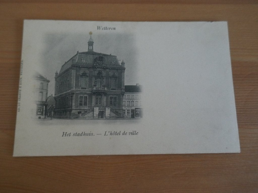wetteren het stadhuis, Verzenden, Ongelopen, Oost-Vlaanderen