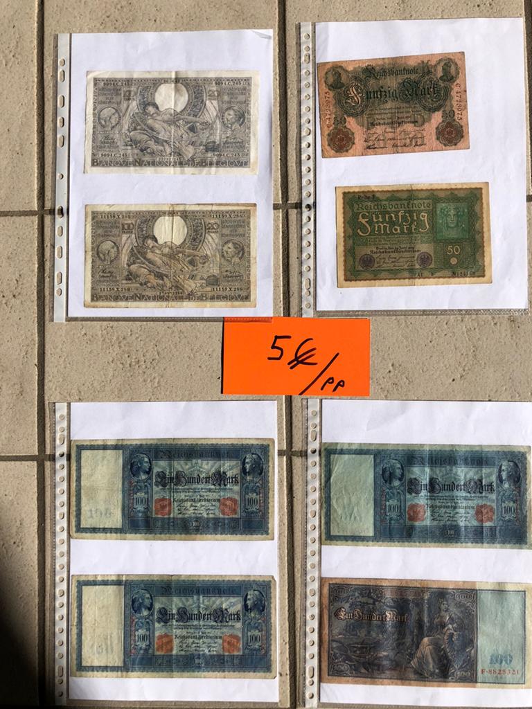 Duits oorlogsgeld, Duitse Marken, 5 euro per biljet, Ophalen, Bankbiljetten
