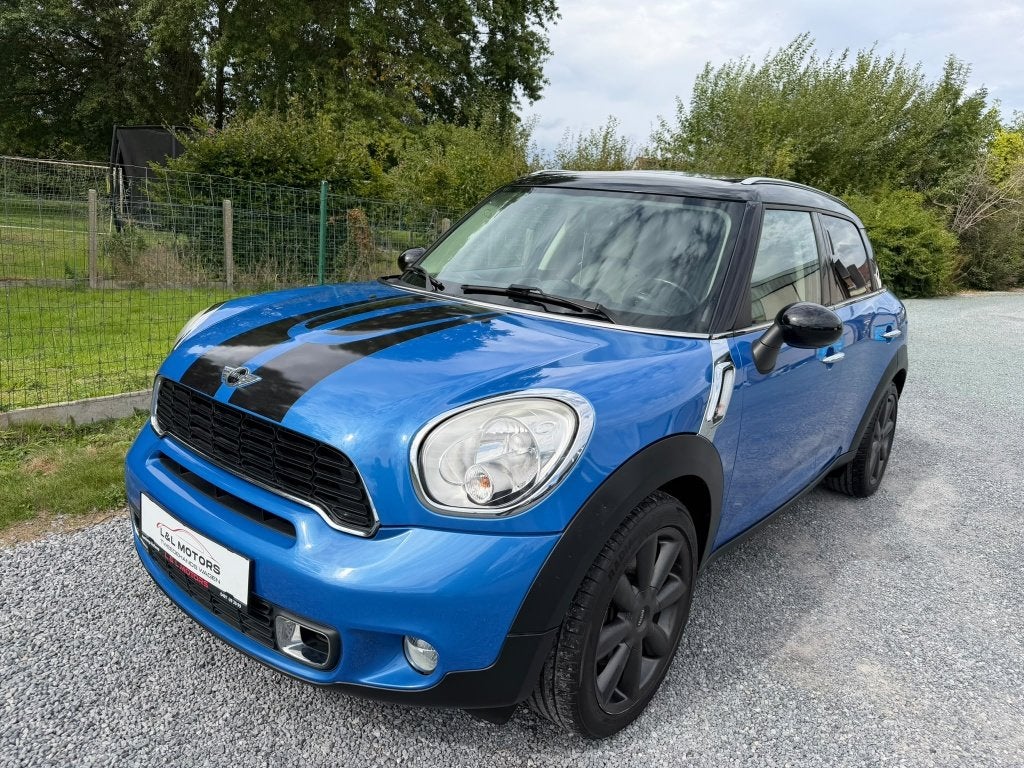 Mini Cooper S Countryman 1.6i 163pk*Panodak Navi Leder Clim*, Auto's, Voorwielaandrijving, Euro 5, Beige, Blauw