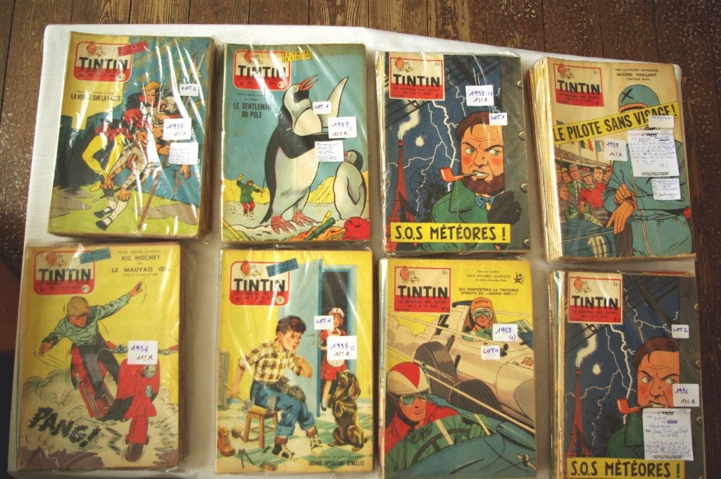 Magazines Tintin belges 1954 à 1962 ann. partielles + autres, Série complète ou Série, Enlèvement ou Envoi, Utilisé, Divers auteurs