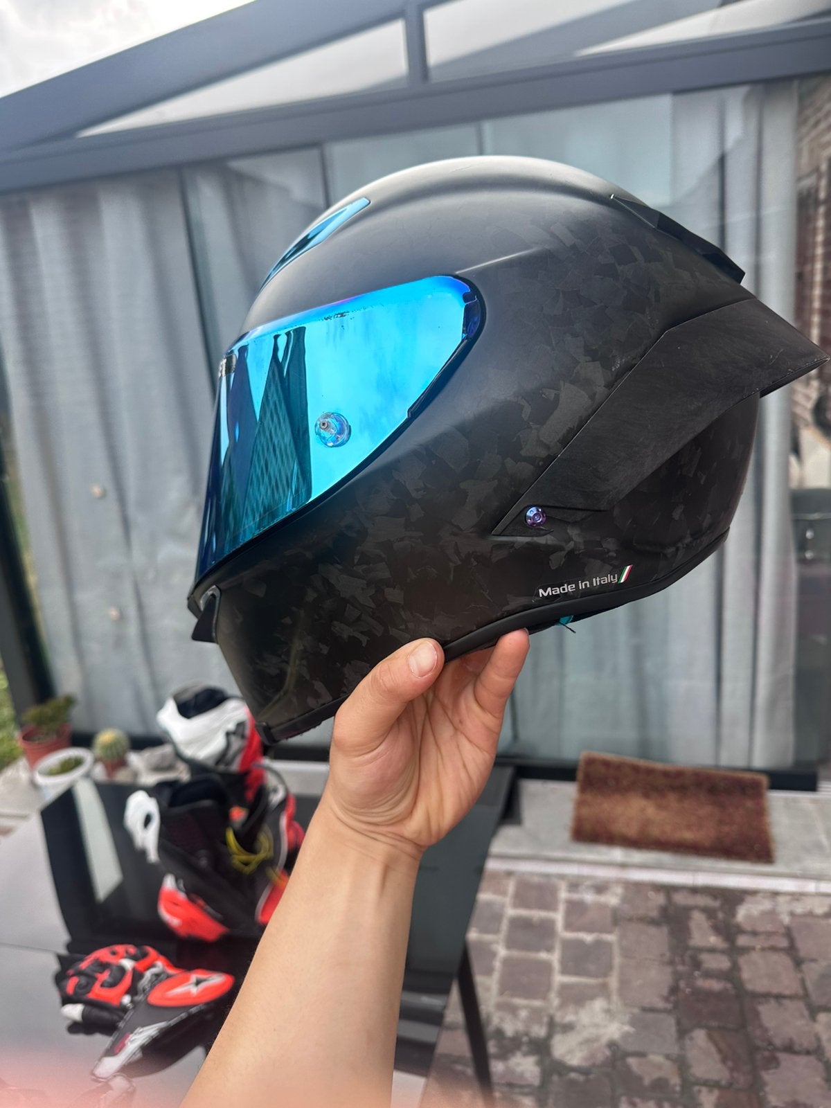 AGV Pista Forgiato – maat S – blauw iridium vizier, Motoren, Ophalen of Verzenden, S, AGV