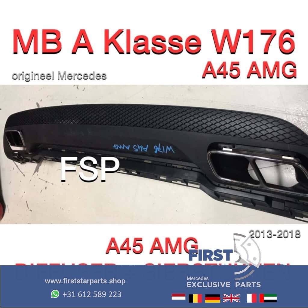 W176 A 45 AMG Diffuser + uitlaat sierstukken LR Mercedes A K, Gebruikt, -, Ophalen of Verzenden, -