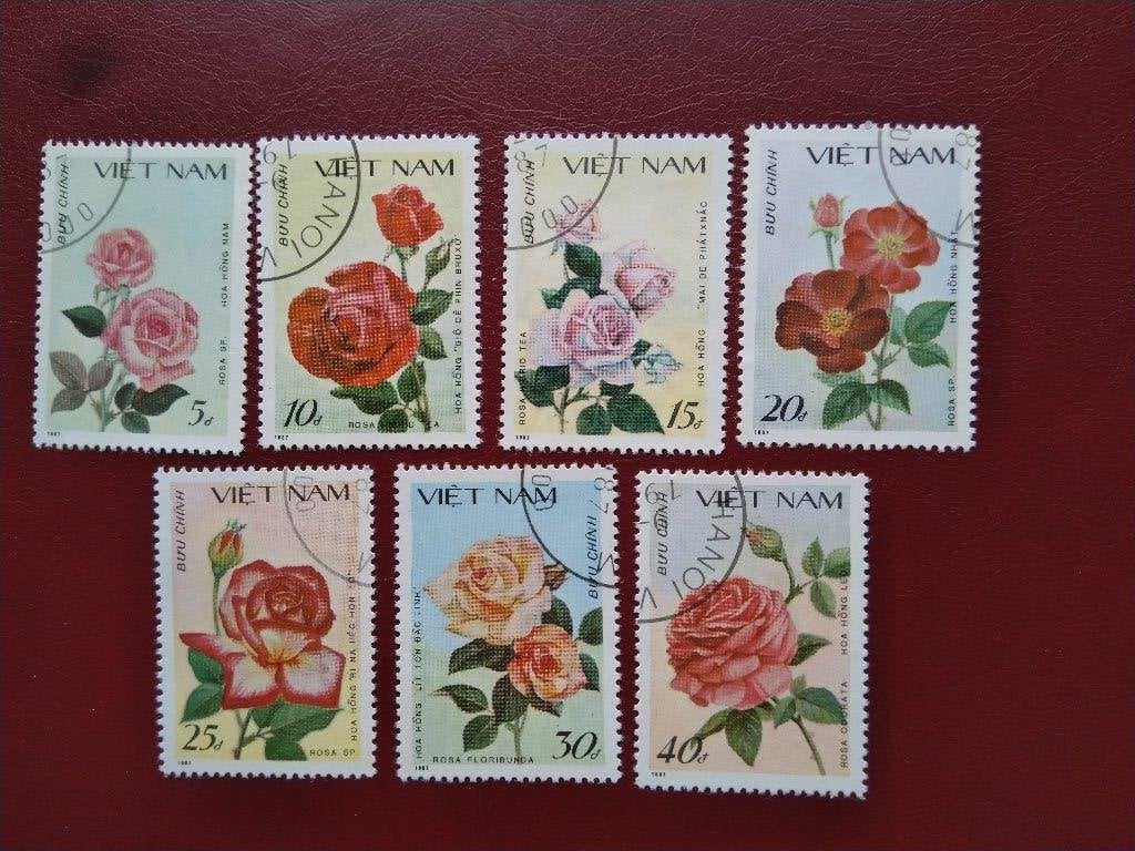 Roses, Viêt Nam 1988, Envoi, Affranchi, Animal et Nature