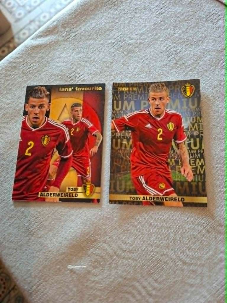 Panini / 2 Voetbalkaarten : Toby Alderweired / Rode Duivels, Enlèvement ou Envoi, Comme neuf, Cartes de joueur