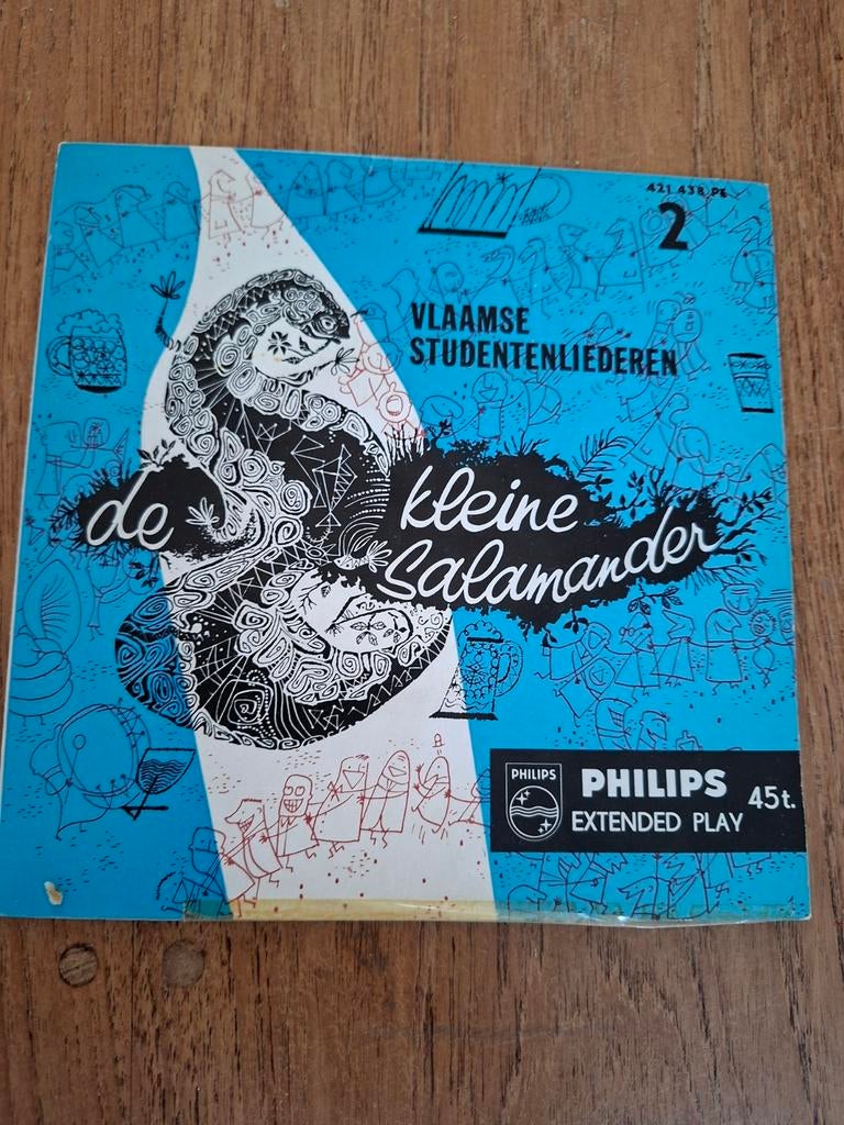 EP Studentenliederen. De kleine salamander. Jaren '60, Gebruikt, Ophalen of Verzenden, EP, Streekmuziek