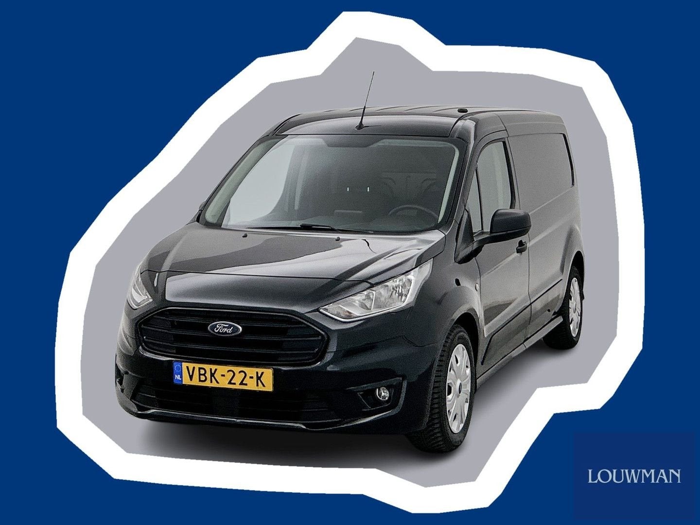Ford Transit Connect 1.5 EcoBlue L2 Navigatie Camera Airco P, Zwart, Bedrijf, Ford, Te koop