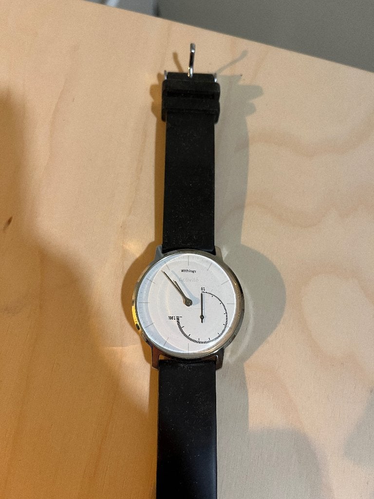 Withings Activité Steel connected horloge, Handtassen en Accessoires, Activity trackers, Ophalen of Verzenden, Gebruikt, Zilver