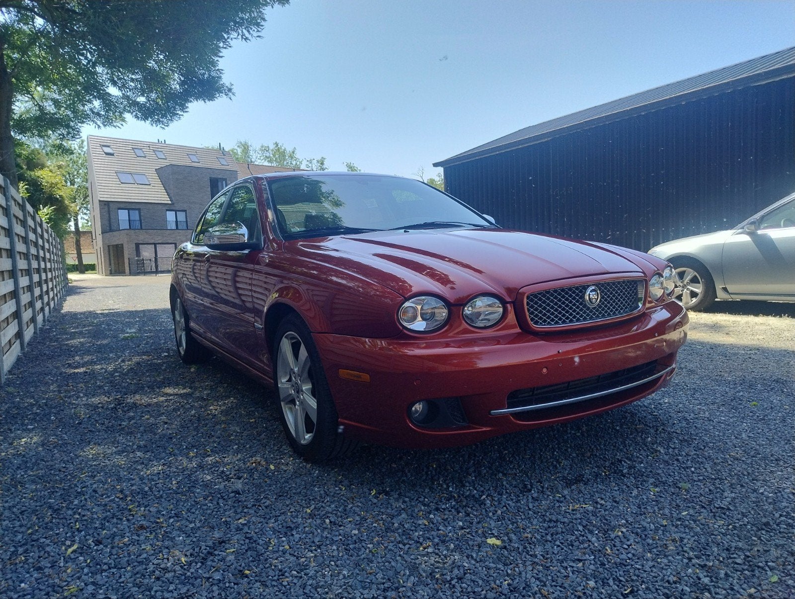 Jaguar X-Type *FACELIFT* Automaat Executive Chili Red, Autos, Cuir, Achat, Beige, Entretenue par le concessionnaire