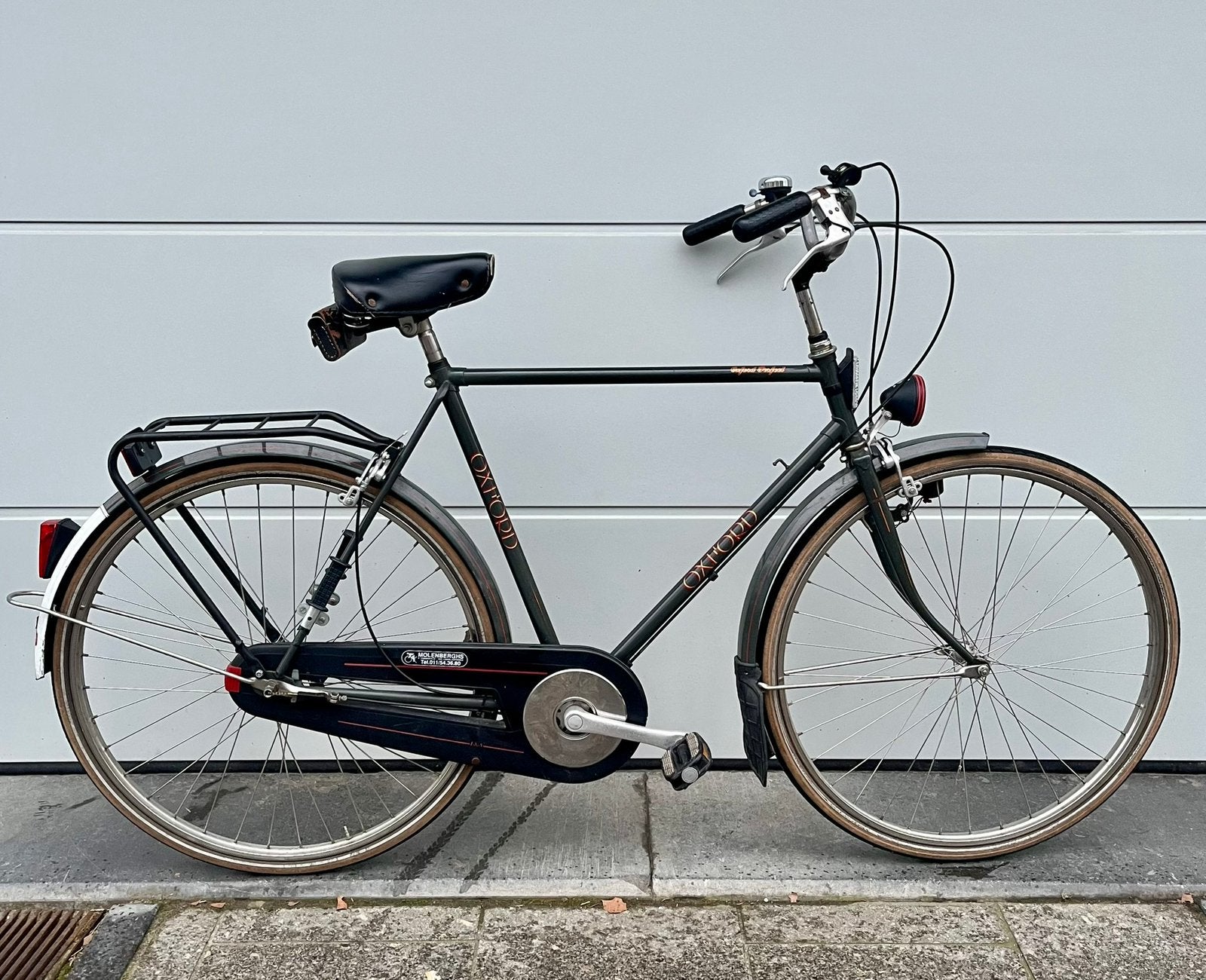 Herenfiets Oxford Retro Model, Gebruikt, Velgrem, Versnellingen, 53 tot 57 cm