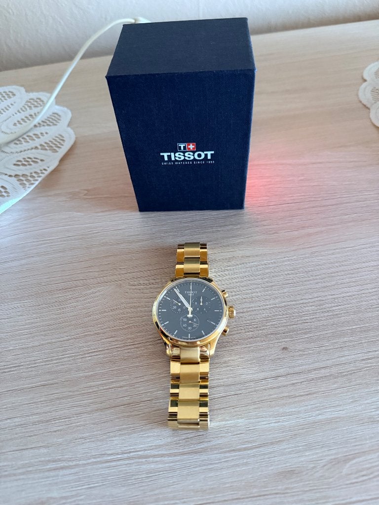 Horloge heren tissot, Handtassen en Accessoires, Horloges | Heren, Staal, Staal, Polshorloge, Zo goed als nieuw