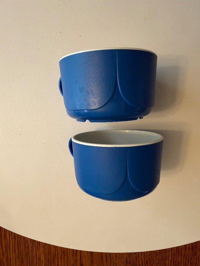 Retro Melamine Vliegtuigbekers Tunisair Set 2 ideaal camper, Pichet, Enlèvement ou Envoi, Vintage, Comme neuf