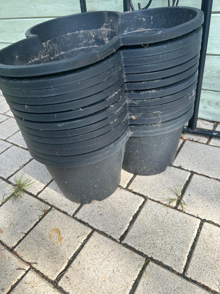 Stapelbare bloembakken 13 stuks, Tuin en Terras, Bloembakken en Plantenbakken, Ophalen, Kunststof, Zo goed als nieuw, Overige vormen