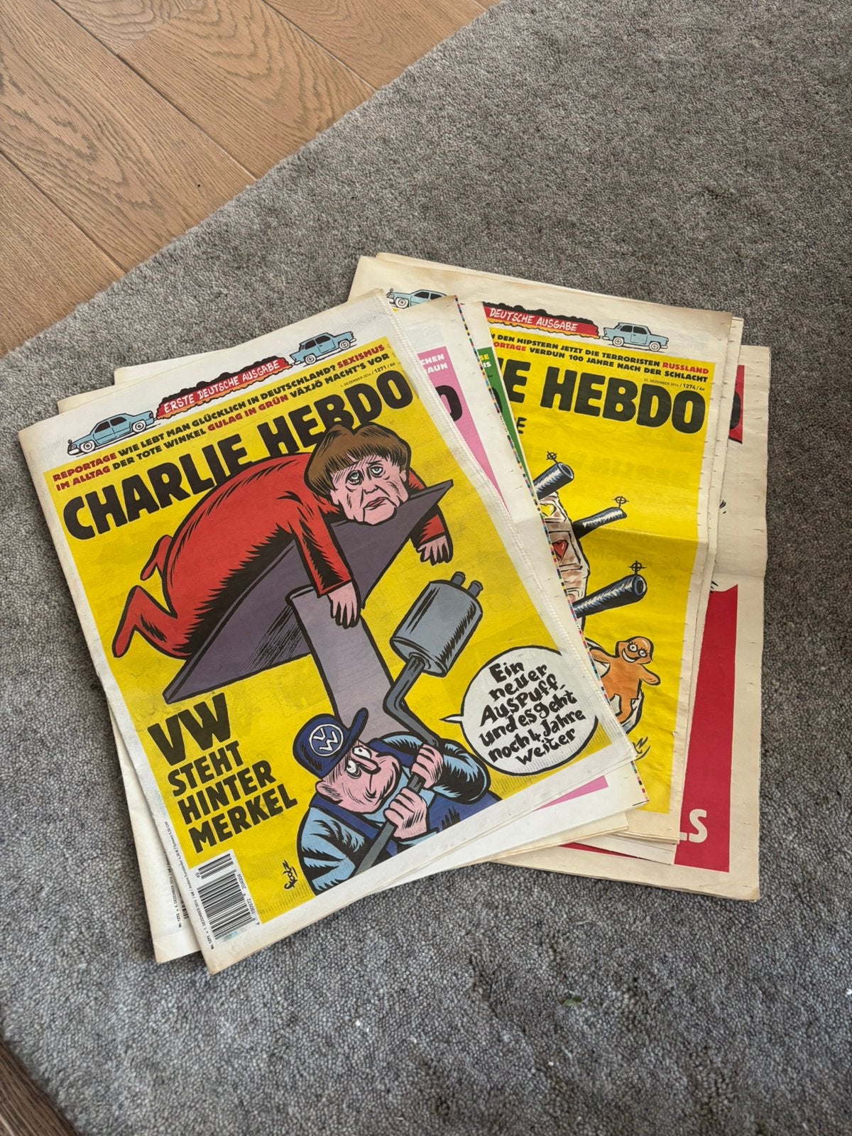 Charlie Hebdo complete serie van 53 stuks in het Duits!, Verzamelen, Tijdschriften, Kranten en Knipsels, Ophalen of Verzenden