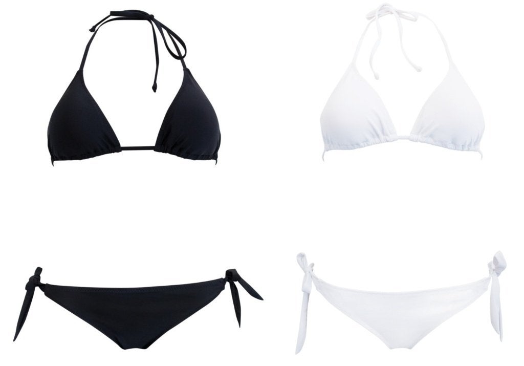 Bikinibiza Basic triangle bikini DUO zwart wit 36 38 40 42, Vêtements | Femmes, Vêtements de Bain & Maillots de Bain, Enlèvement ou Envoi