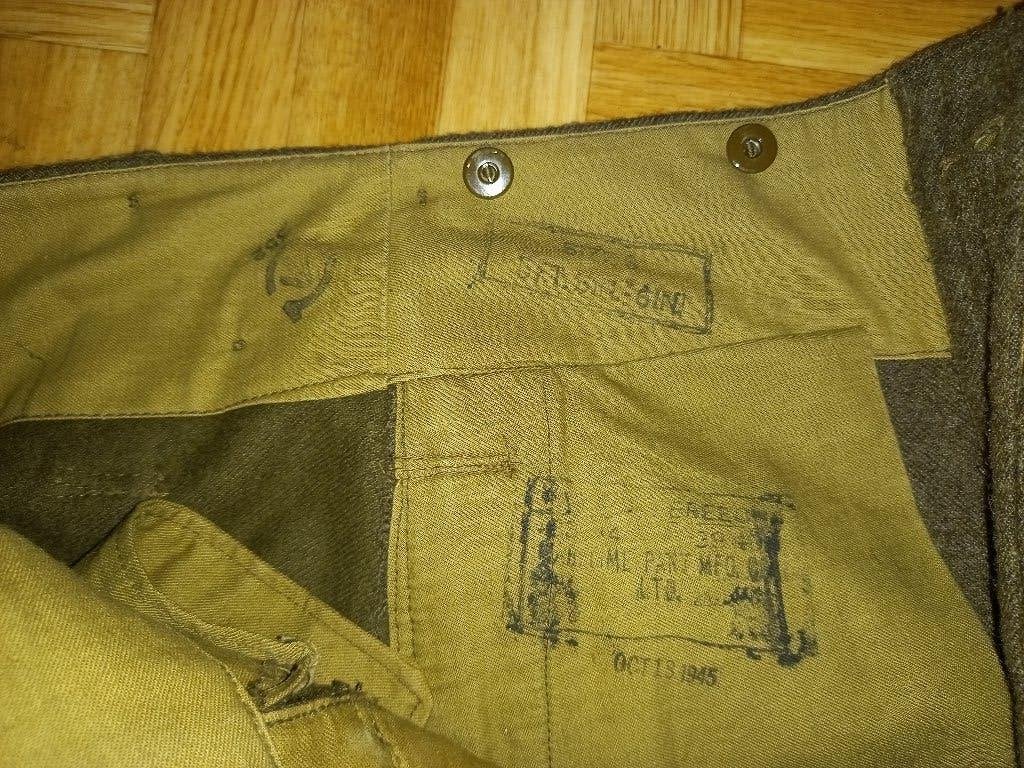 Oktober 1945 Canadese broek, Collections, Enlèvement ou Envoi, Armée de terre, Vêtements ou Chaussures