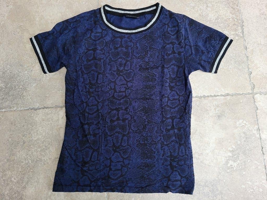 Mooi bloesje zilver glitters mt Large, Kleding | Dames, Ophalen of Verzenden, Gedragen, Maat 42/44 (L), Zilver