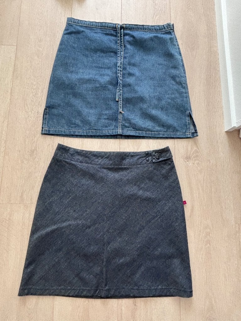 Jeansrok, Ophalen, Gedragen, Maat 38/40 (M), Blauw
