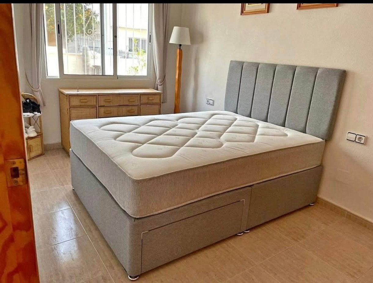 Modern Boxspring Bed – Luxe Bed met Matras – Verschillende M, Enlèvement ou Envoi, Matelas