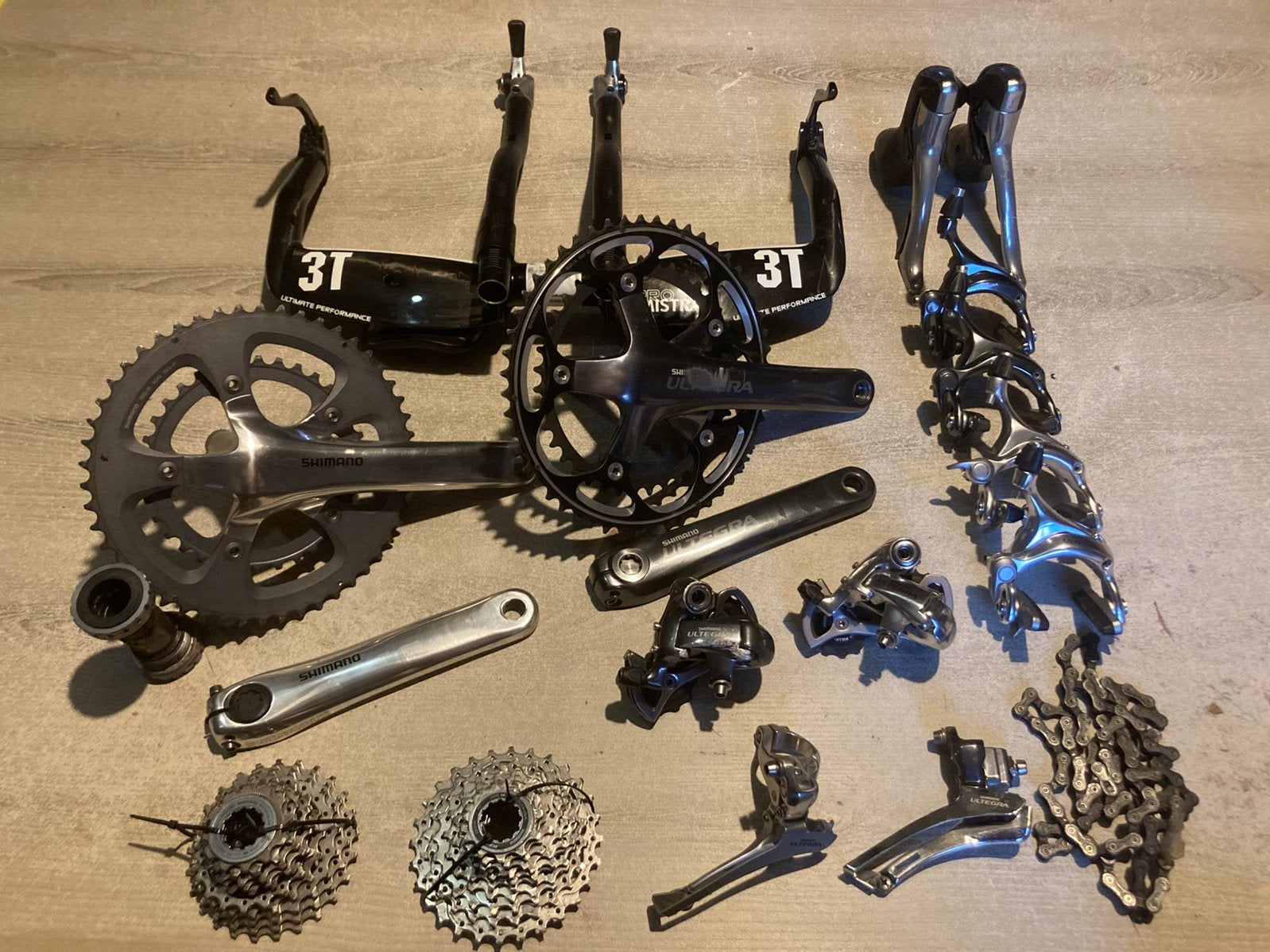 Kit de pièces de vélo Shimano Ultegra Group TT, Vélos & Vélomoteurs, Enlèvement ou Envoi, Utilisé, Autres types, Aluminium