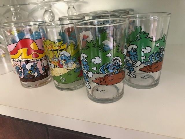 smurfen glazen, Verzamelen, Smurfen, Ophalen, Nieuw, Babysmurf, Gebruiksvoorwerp