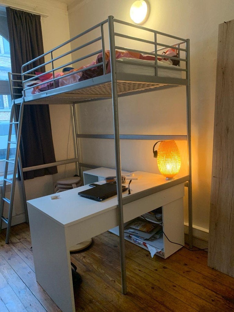 Hoogslaper Ikea 90x200 cm, Huis en Inrichting, Slaapkamer | Stapelbedden en Hoogslapers, Ophalen, Gebruikt, Eenpersoons, 200 cm