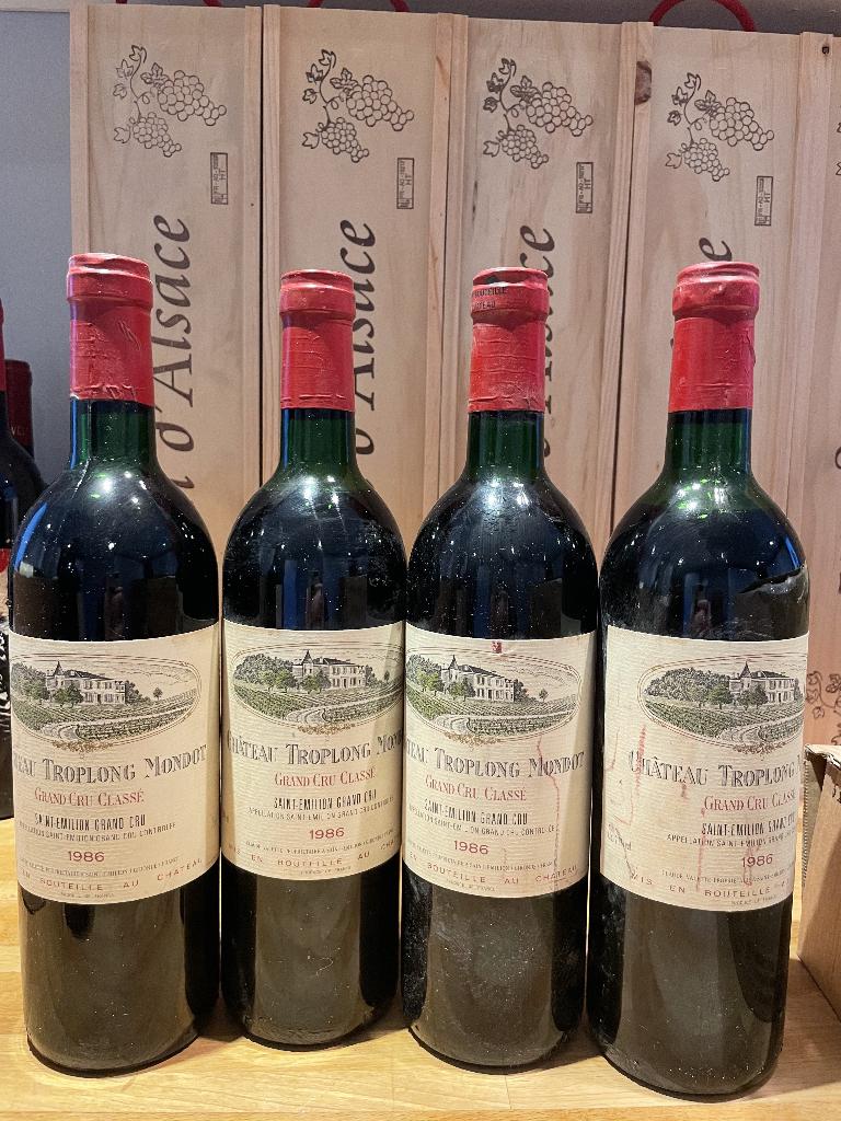 1X troplong mondot 1986 st emilion grand cru classe  40ANS, Collections, Enlèvement ou Envoi