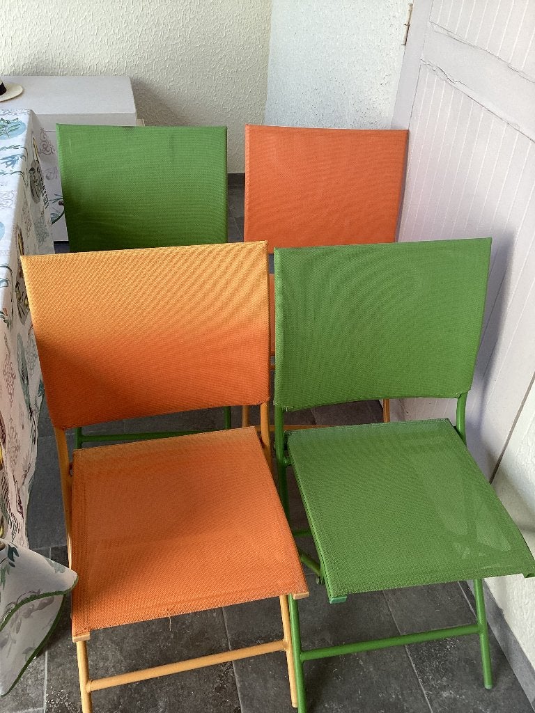 4 tuinstoelen, Tuin en Terras, Ophalen, Gebruikt