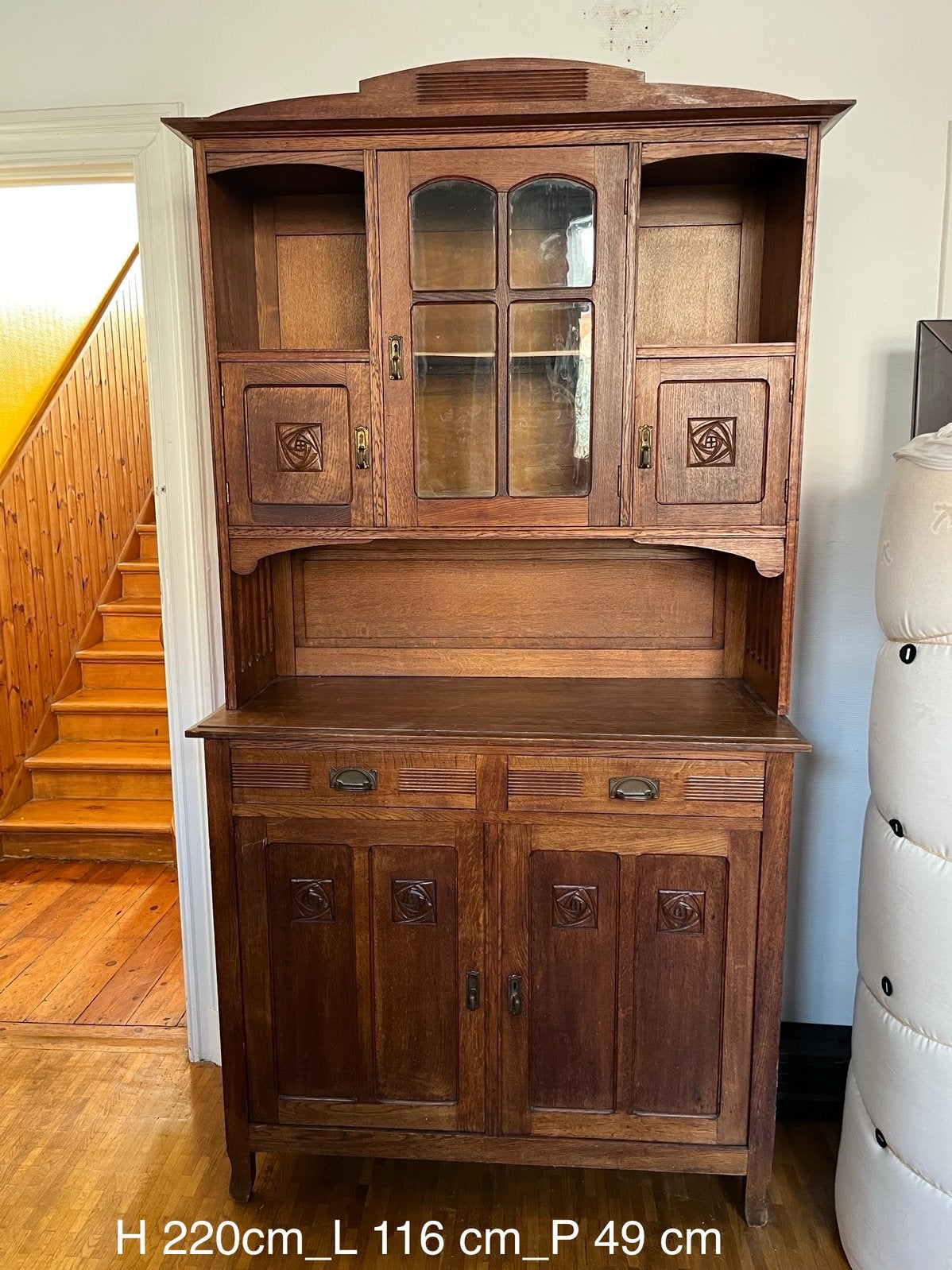 Buffet vaisselier à deux-corps - Art Nouveau (1900-1920), Enlèvement, Utilisé, Art Nouveau