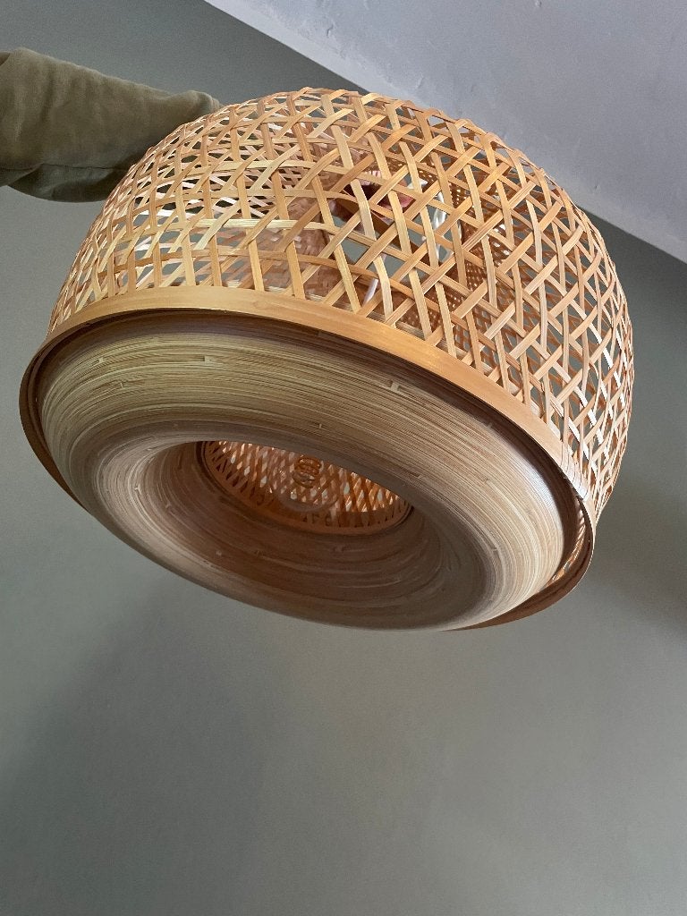 plafond lamp Ikea Misterhult, Ophalen, Natuurlijk materiaal, Overige fittingen, Zo goed als nieuw