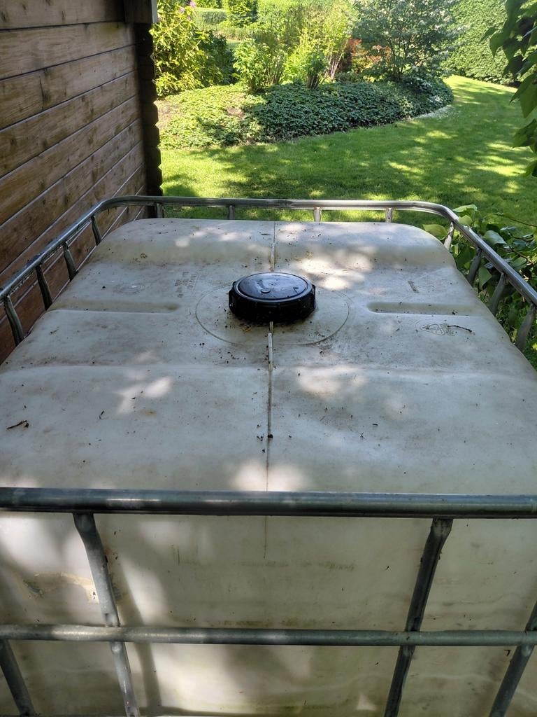 IBC ton 1000 ltr voor regenwater, Ophalen, Met kraantje