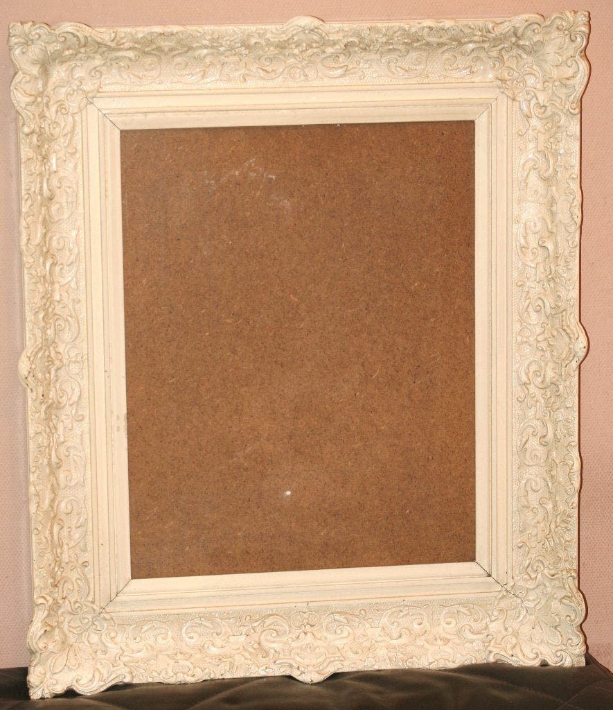 GROTE KADER in PROVENCE STIJL 60 X 70 - Vintage, Gebruikt, 60 cm, Ophalen of Verzenden, Met glas