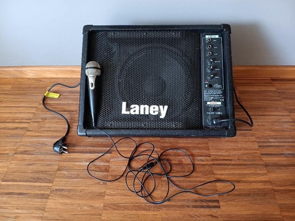 Liney luidsprekerbox/stage monitor  incl. microfoon Philips, Audio, Tv en Foto, Luidsprekerboxen, Gebruikt, Studiomonitor, 120 tot 150 watt