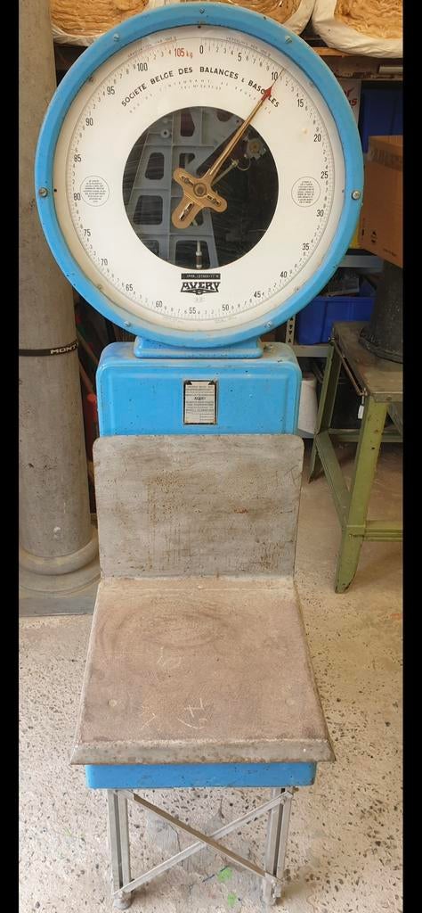 Vintage industriële weegschaal AVERY – tot 105 kg, Ophalen