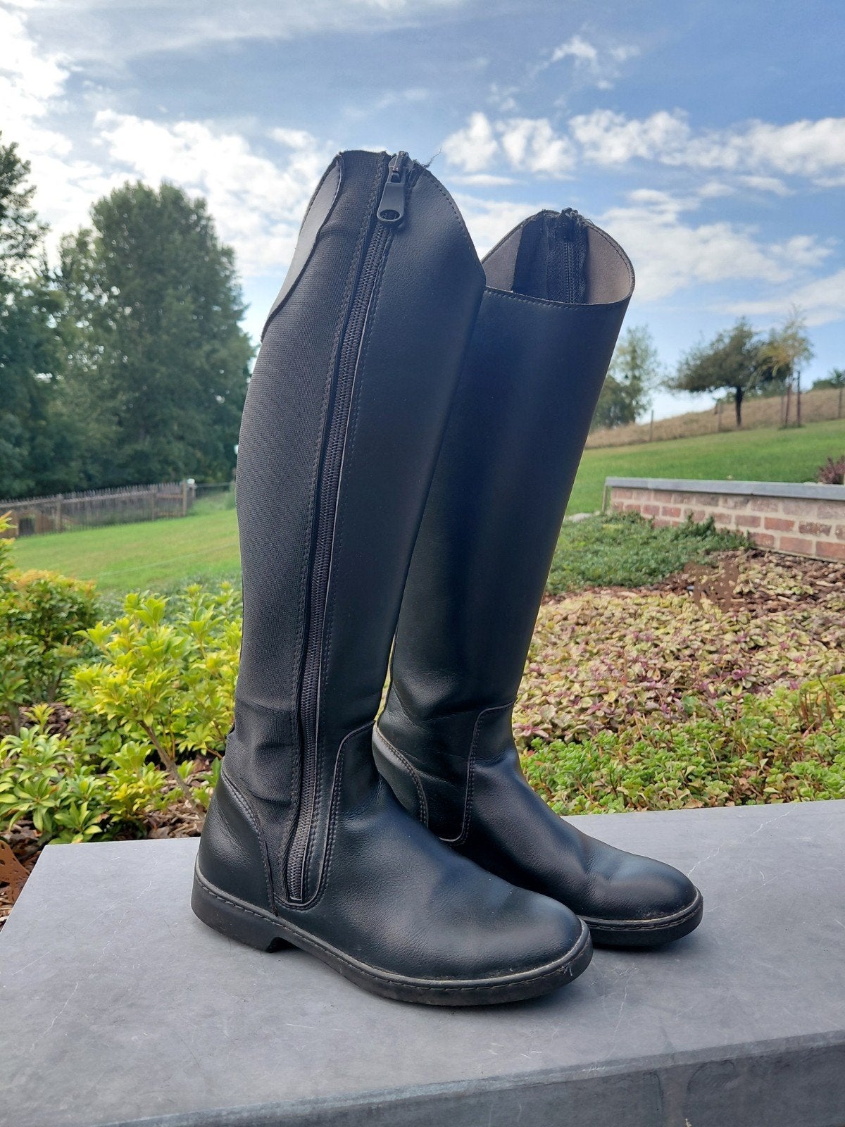 Fouganza Rijlaarzen 500 - Maat 38 - Zwart - Kunstleer, Dieren en Toebehoren, Paardrijkleding, Ophalen, Gebruikt, Fouganza, Veelzijdigheid