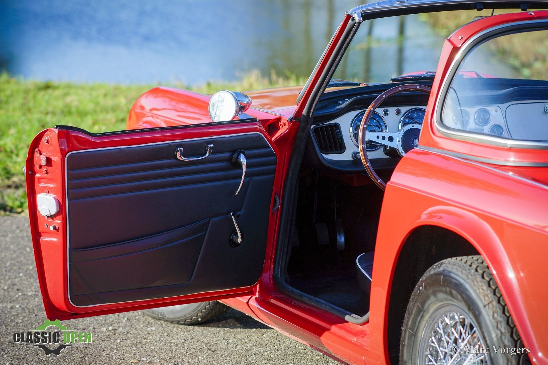 Triumph TR4, Auto's, Lederen bekleding, Zwart, Cabriolet, Bedrijf