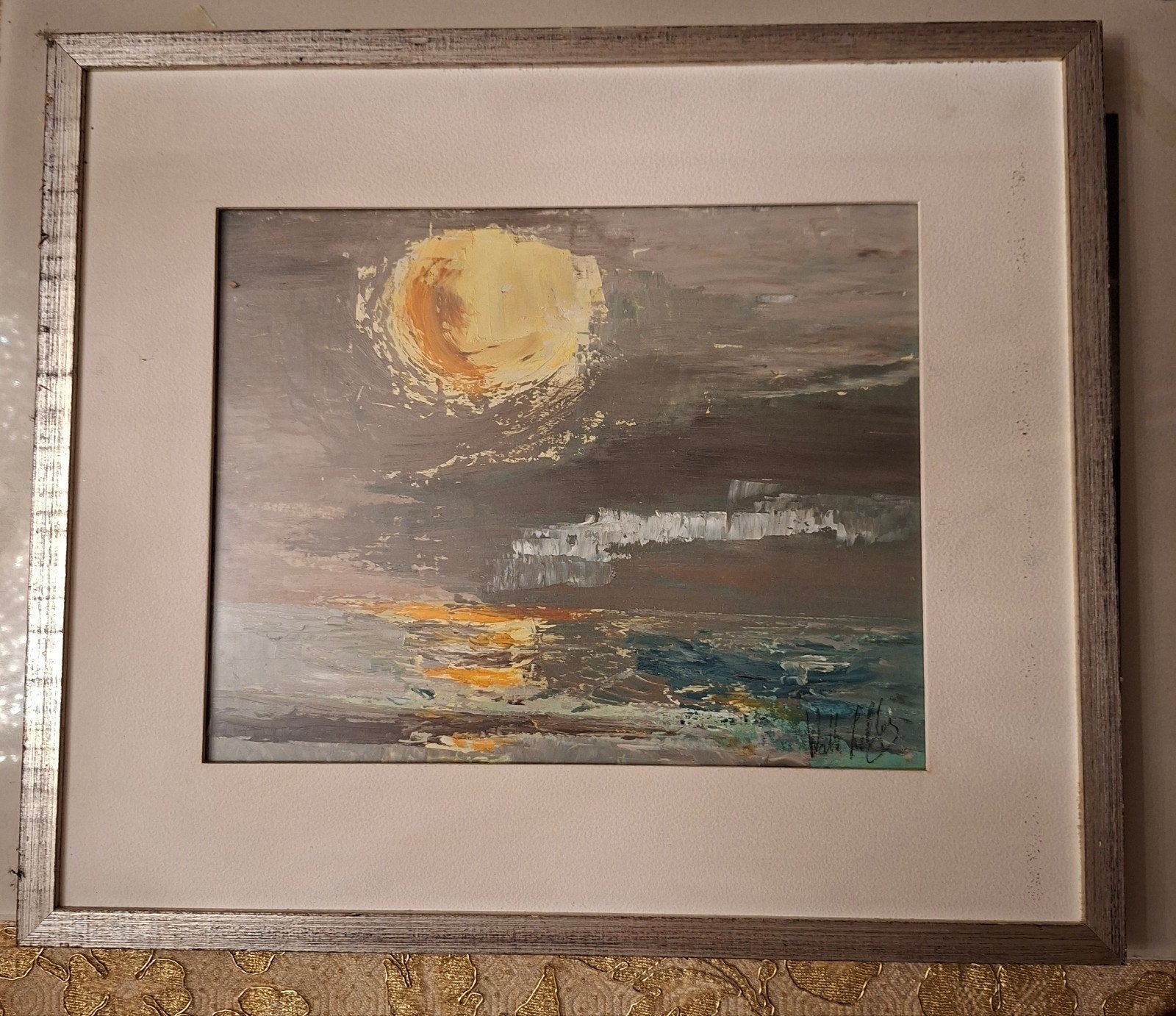 Zeezicht bij maanlicht, Antiek en Kunst, Ophalen
