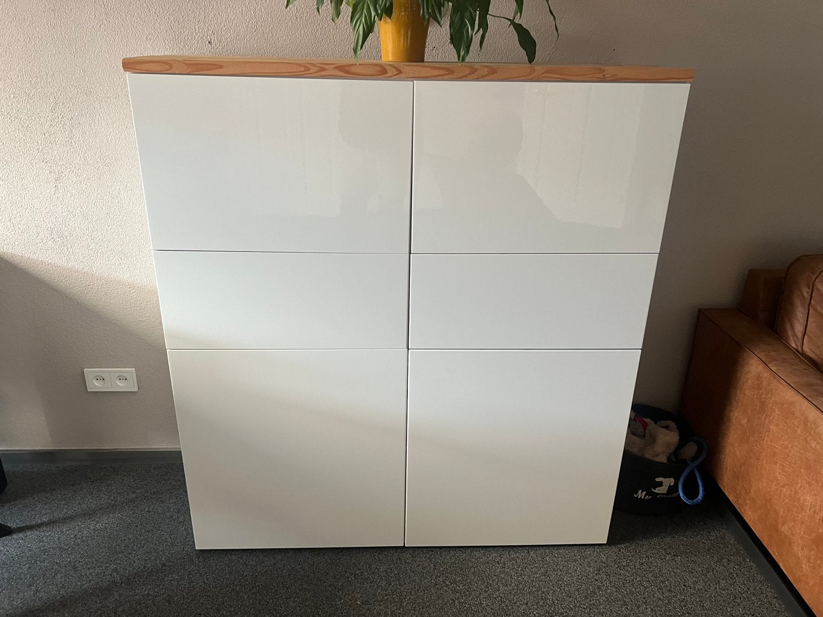 IKEA Besta hoogglans kast - Zo goed als nieuw, Huis en Inrichting, Ophalen, 100 tot 150 cm, 100 tot 150 cm, Scandinavisch