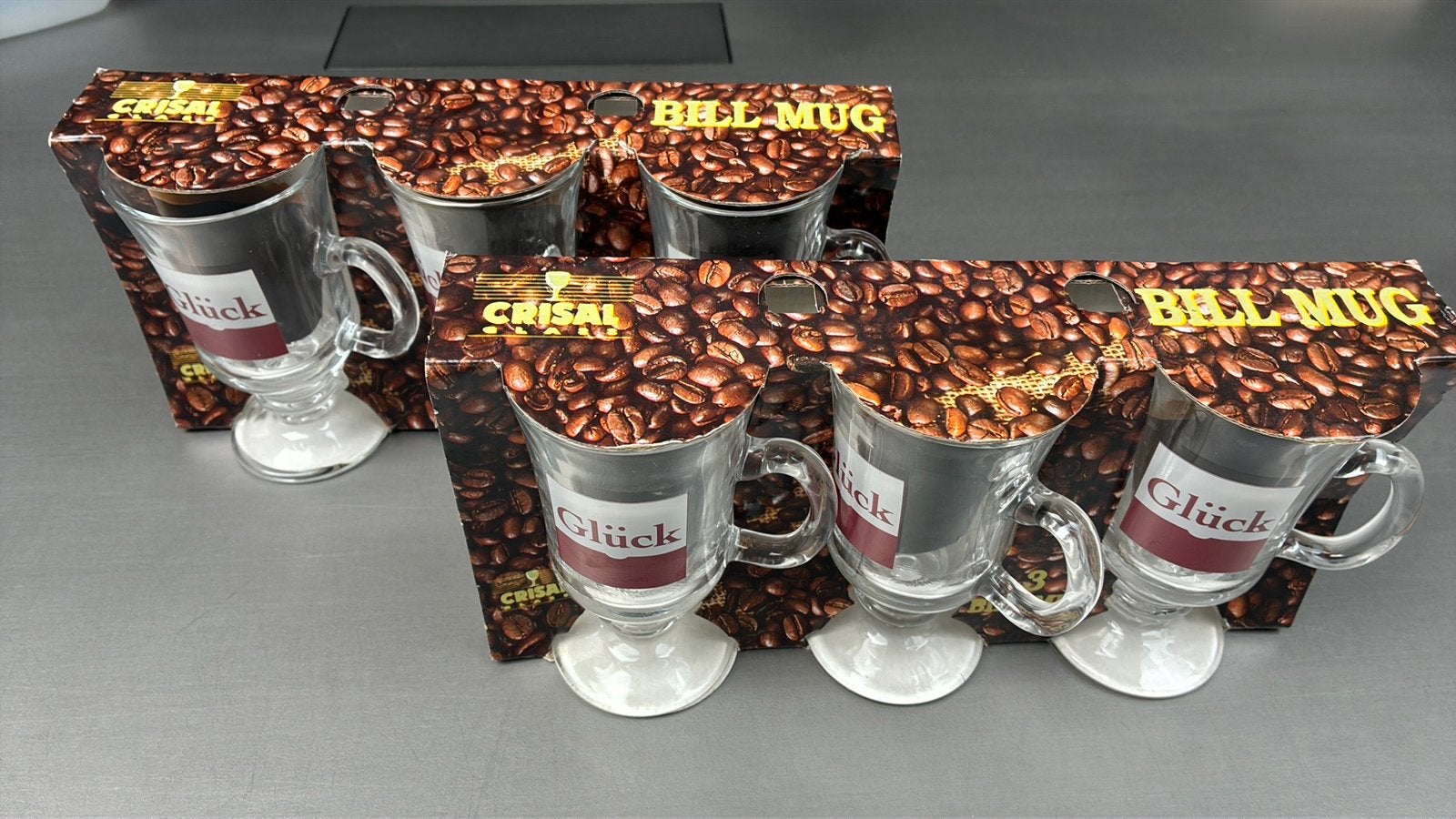Koffieglazen op voet nieuw, Ophalen of Verzenden, Nieuw